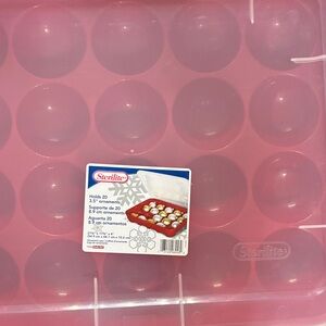 Sterilite Pink Ornament Storage Tray - Holds 20